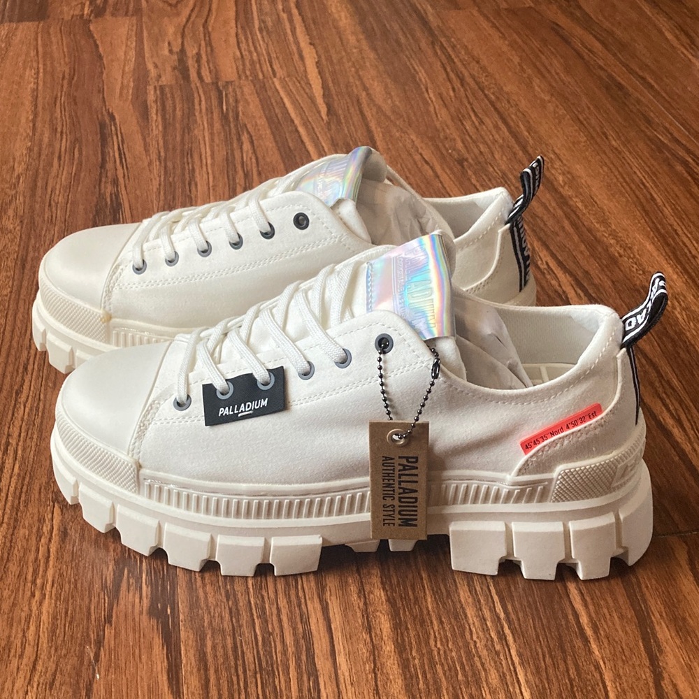 Palladium White Chunky Sneakers - Picture 2 of 6